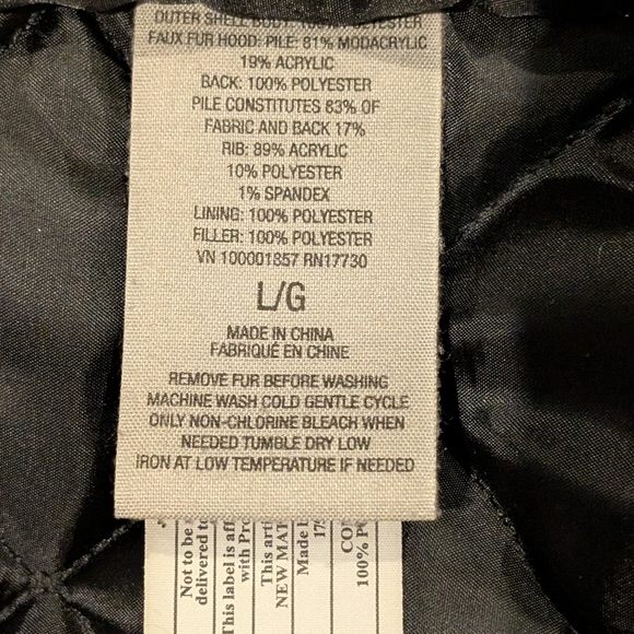 Beaver Canoe Roots Long Coat Women's L Hooded Quilted Lining Pockets Black - Picture 10 of 14